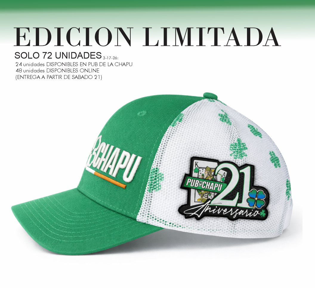 LIMITED EDITION PUB 21ST ANNIVERSARY HAT  "THE REAL IRISH" GREEN SHAMROCK